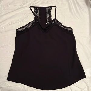 Black lace razor tank top NWOT